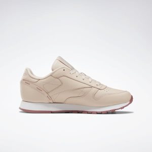 Reebok Classic Leather Turnschuhe Damen - Rosa/Weiß - DE 235-QSX